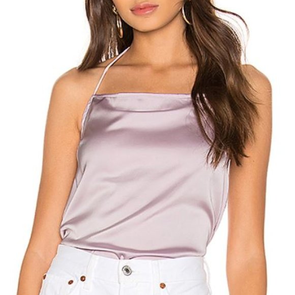 lavender satin top